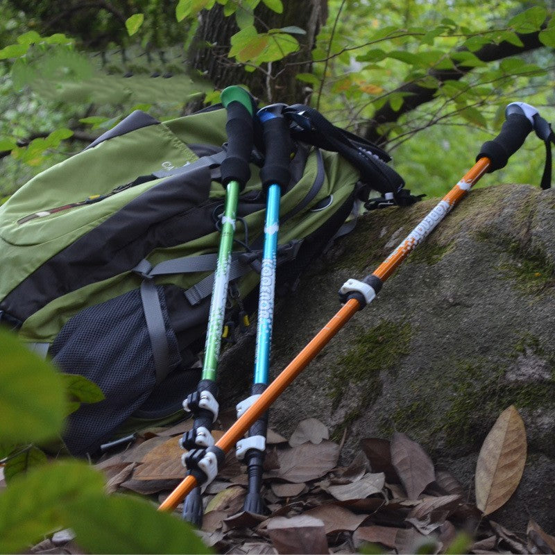 Aluminum alloy trekking pole straight handle