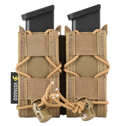 9mm Molle Mag Pouch Open-Top Pistol Mag Pouch Adjustable Mag Pouch Compatible With Various MOLLE Tactical Belts